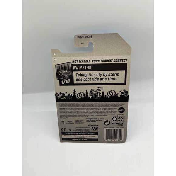 2014 Hot Wheels HW Ford Transit Connect Blue/Orange - 1:64 #7/250 - Picture 4 of 4